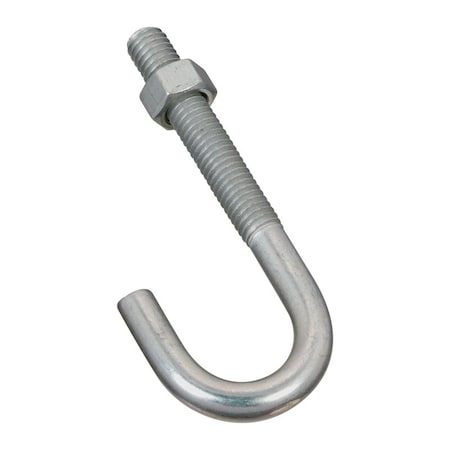 Zinc-Plated Silver Steel 3-3/4 in. L J-Bolt 225 lb 1 pk